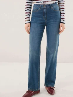 5 Pocket Jeans mit weitem Bein