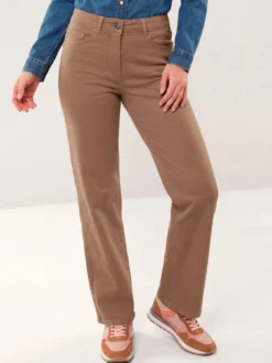 5 Pocket Jeans mit weitem Bein