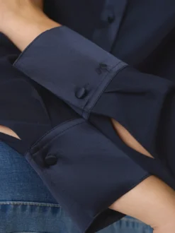 Polo Bluse aus Seide