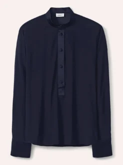 Polo Bluse aus Seide