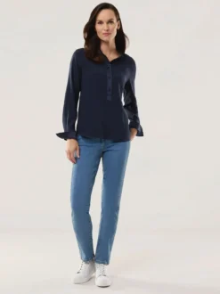 Polo Bluse aus Seide