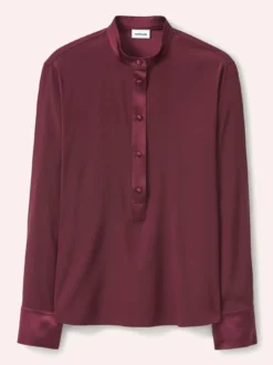 Polo Bluse aus Seide