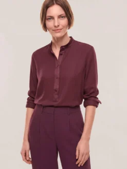 Polo Bluse aus Seide
