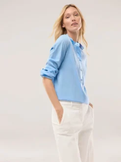 Polo Bluse aus Seide