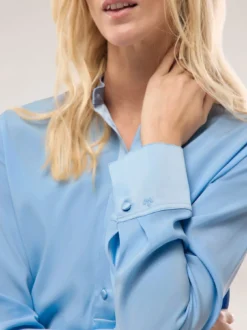 Polo Bluse aus Seide