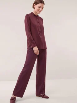 Polo Bluse aus Seide