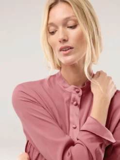 Polo Bluse aus Seide