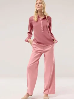 Polo Bluse aus Seide
