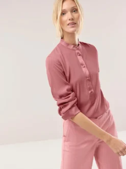 Polo Bluse aus Seide