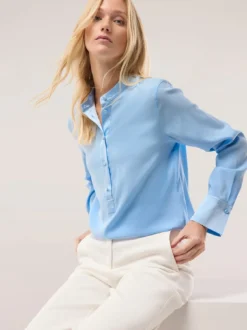 Polo Bluse aus Seide