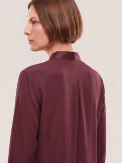 Polo Bluse aus Seide