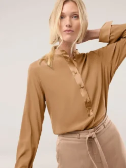 Polo Bluse aus Seide