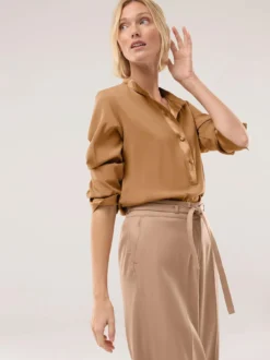 Polo Bluse aus Seide