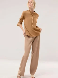 Polo Bluse aus Seide