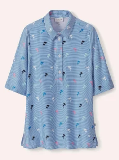 Polo Bluse aus Viskose
