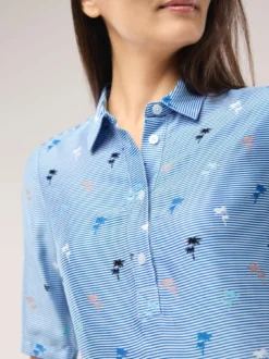 Polo Bluse aus Viskose