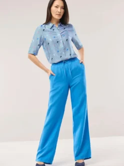 Polo Bluse aus Viskose