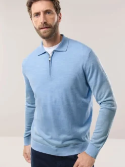 Polo-Pullover Merino Extrafein