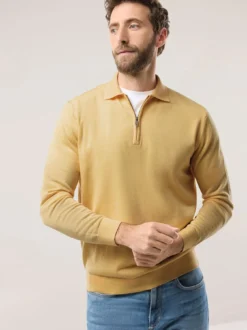 Polo-Pullover Merino Extrafein