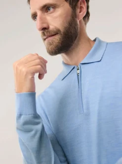 Polo-Pullover Merino Extrafein