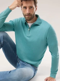 Polo-Pullover Merino Extrafein
