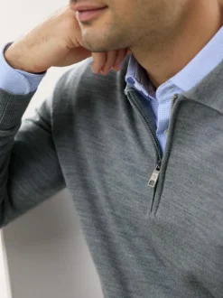Polo-Pullover Merino Extrafein