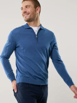 Polo-Pullover Merino Extrafein