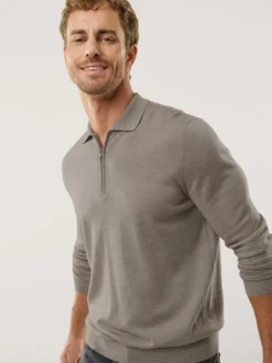 Polo-Pullover Merino Extrafein