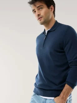 Polo-Pullover Merino Extrafein