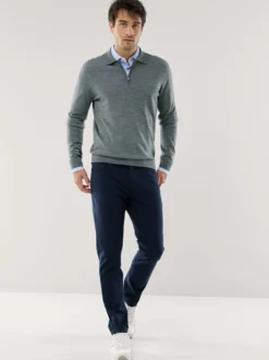Polo-Pullover Merino Extrafein