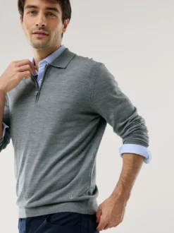 Polo-Pullover Merino Extrafein