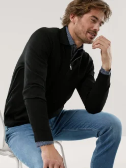 Polo-Pullover Merino Extrafein
