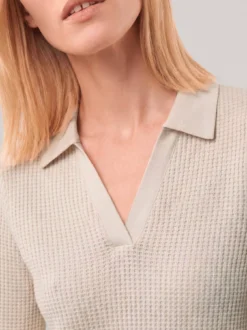 Poloshirt in Strickoptik