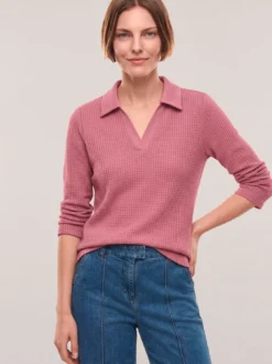 Poloshirt in Strickoptik