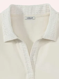 Poloshirt Lochstickerei