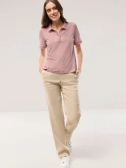 Poloshirt Lochstickerei