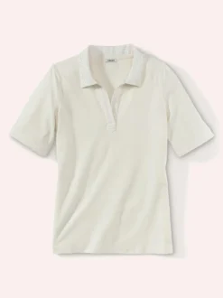 Poloshirt Lochstickerei