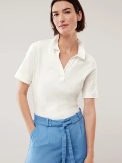 Poloshirt Lochstickerei
