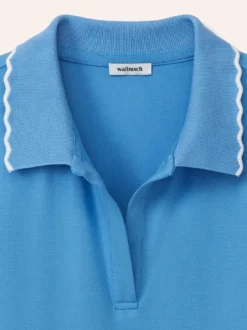 Poloshirt Wellenkante