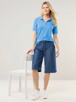 Poloshirt Wellenkante