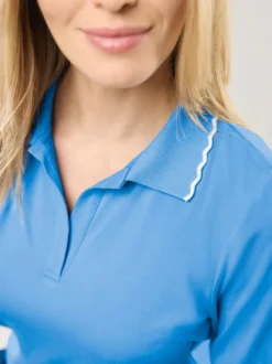 Poloshirt Wellenkante