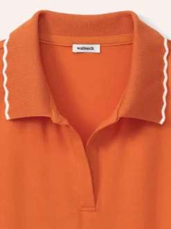 Poloshirt Wellenkante