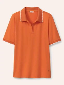 Poloshirt Wellenkante