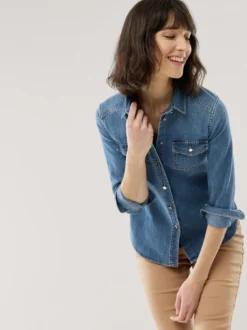 Power Stretch Jeansbluse
