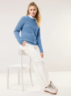 Pullover aus softem Bändchengarn