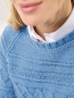 Pullover aus softem Bändchengarn