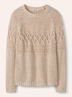 Pullover aus softem Bändchengarn
