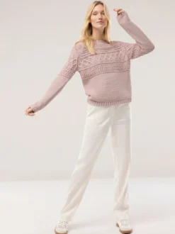 Pullover aus softem Bändchengarn
