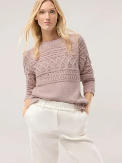 Pullover aus softem Bändchengarn