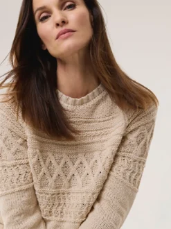 Pullover aus softem Bändchengarn